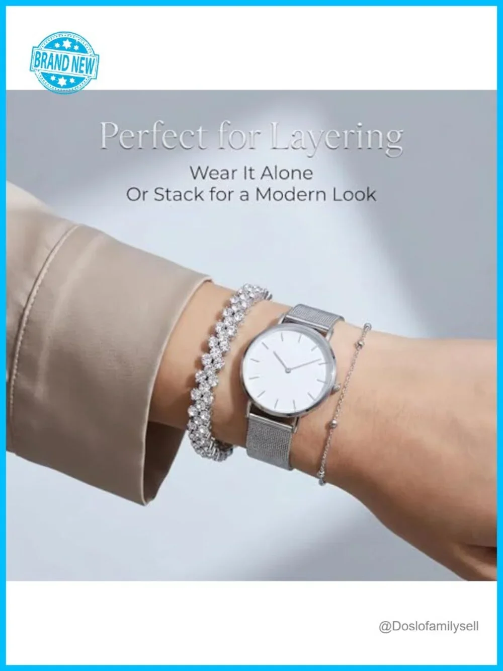 Slim Tennis Bracelet - Full Zircon Sparkle, Secure Clasp, Dainty